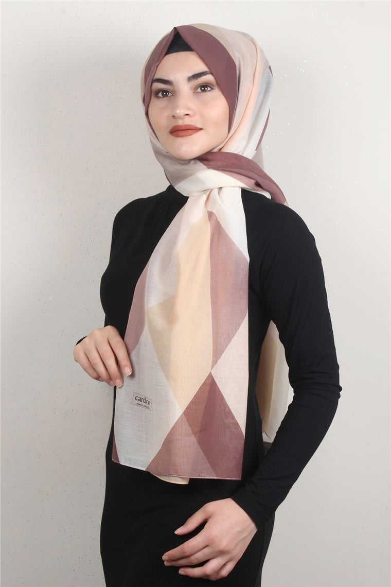 Cotton & Silk Şal 3632-4 Kızıl