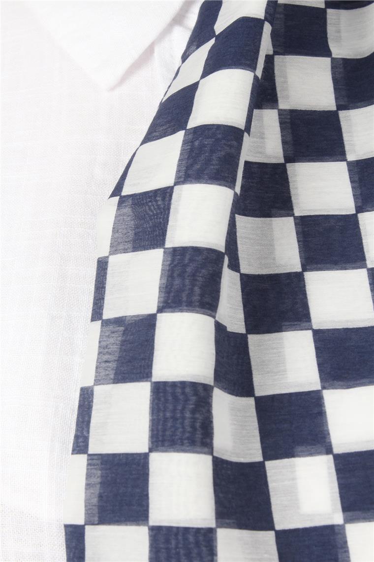 Cotton & Silk Şal 3641-10 Lacivert