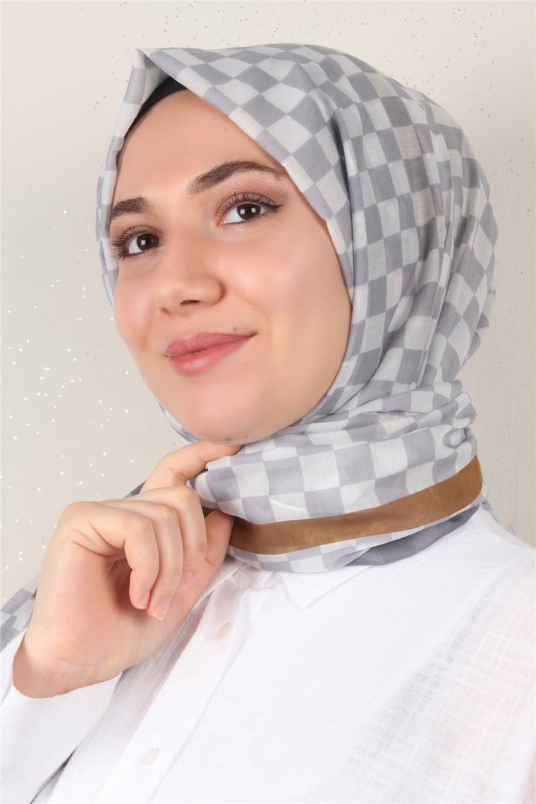 Cotton & Silk Şal 3641-11 Gri