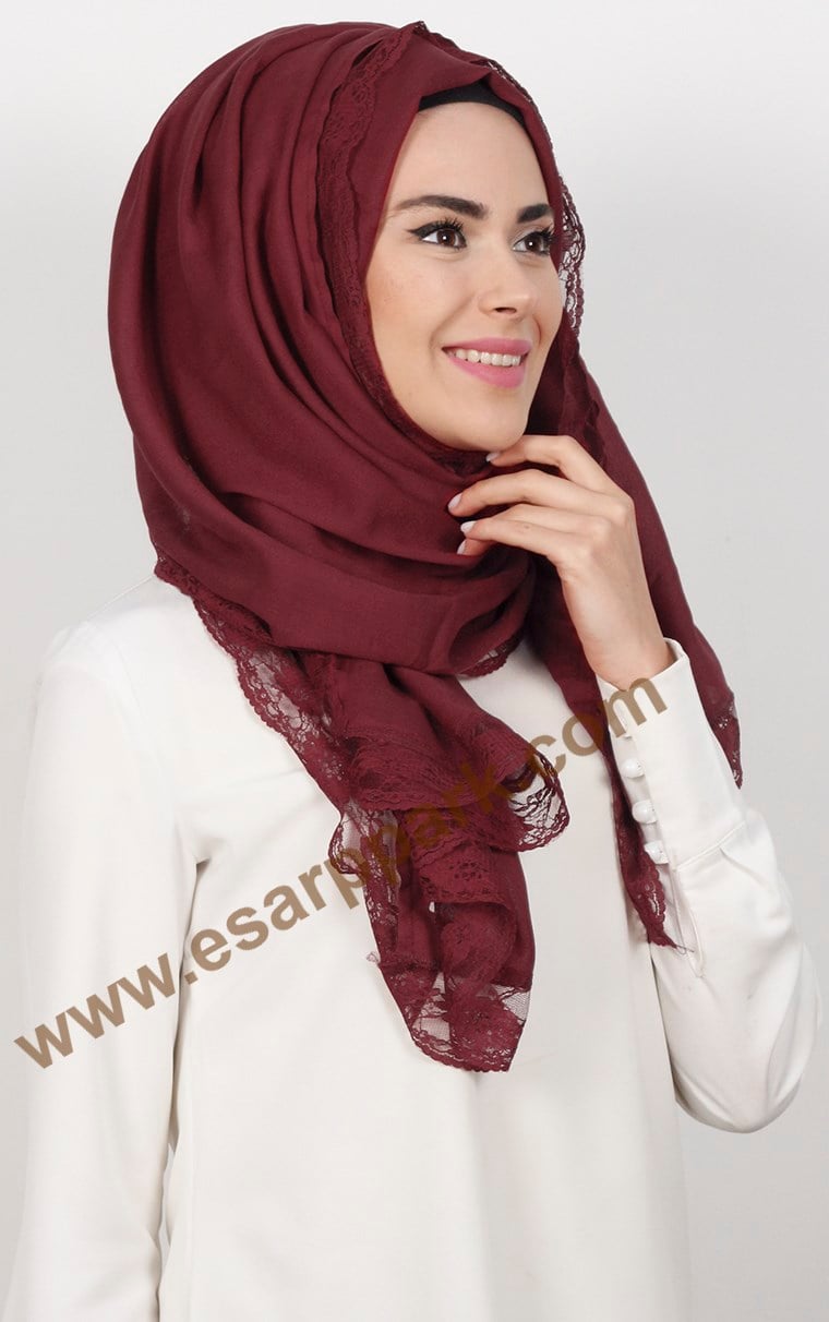 Dantelli Paşmina Şal 1243-5