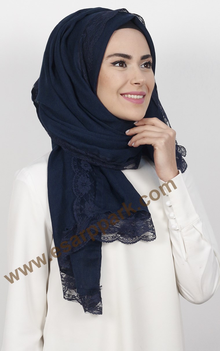 Dantelli Paşmina Şal 1243-6