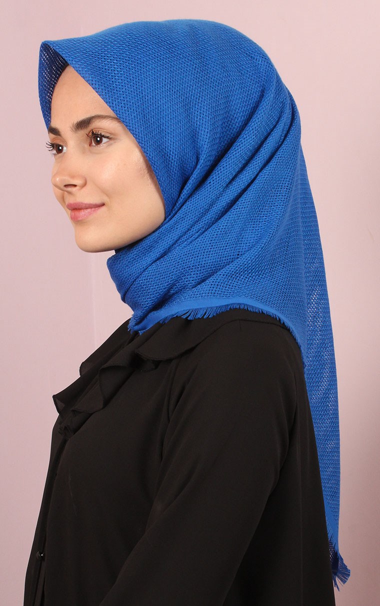 Desenli Fileli Coton Eşarp 1715-6