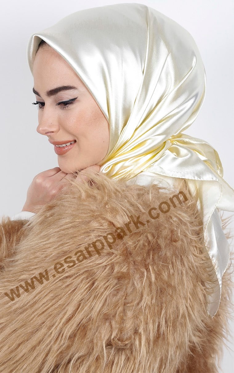 Düz Renk Saten Eşarp 1041-12