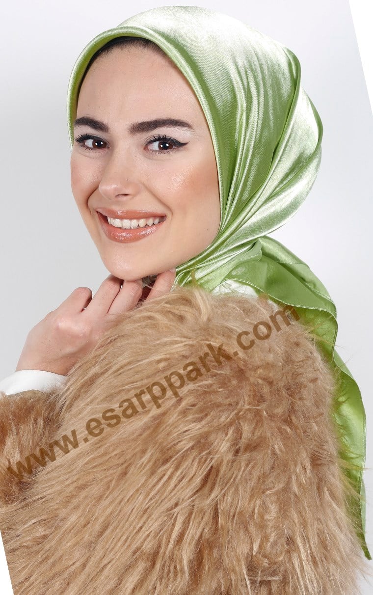 Düz Renk Saten Eşarp 1041-18