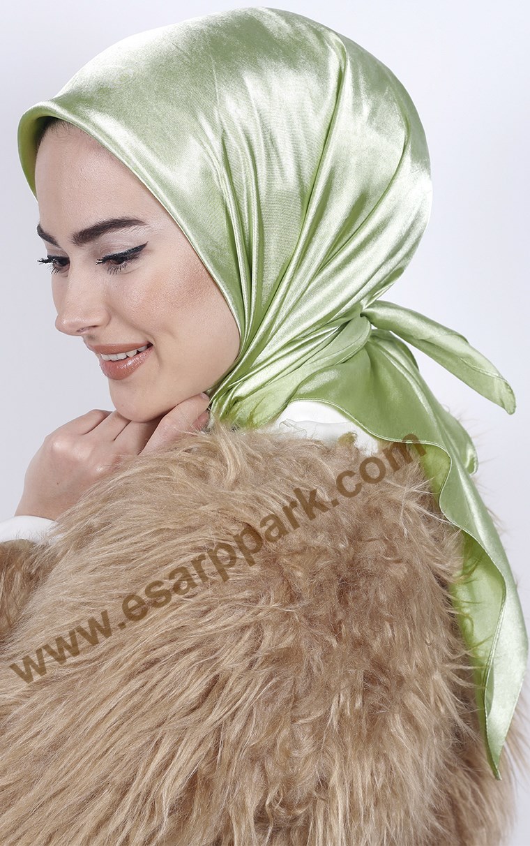 Düz Renk Saten Eşarp 1041-18
