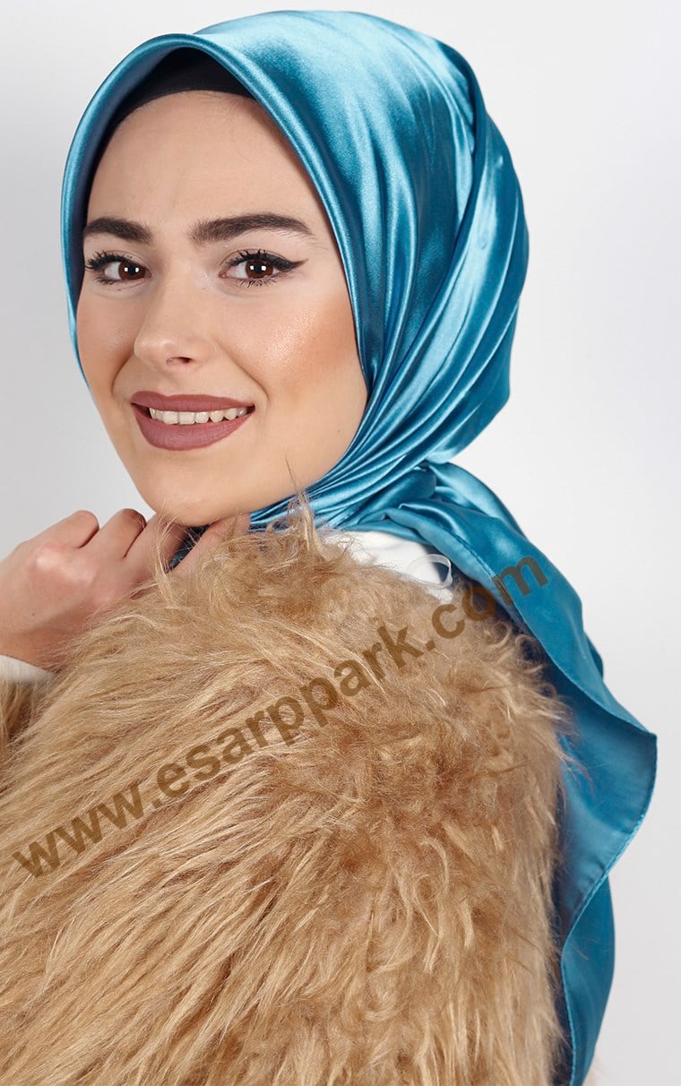 Düz Renk Saten Eşarp 1041-22