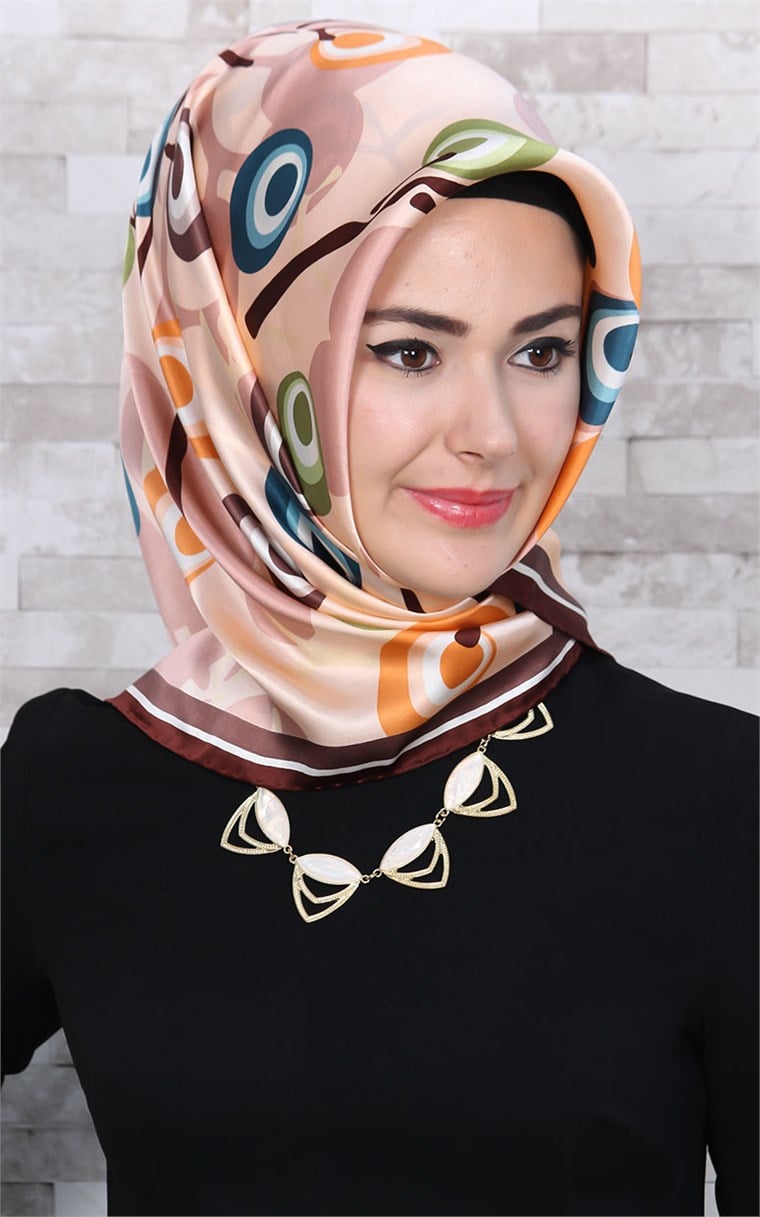 5737-06 ARMİNE İPEK KAHVE SOMON