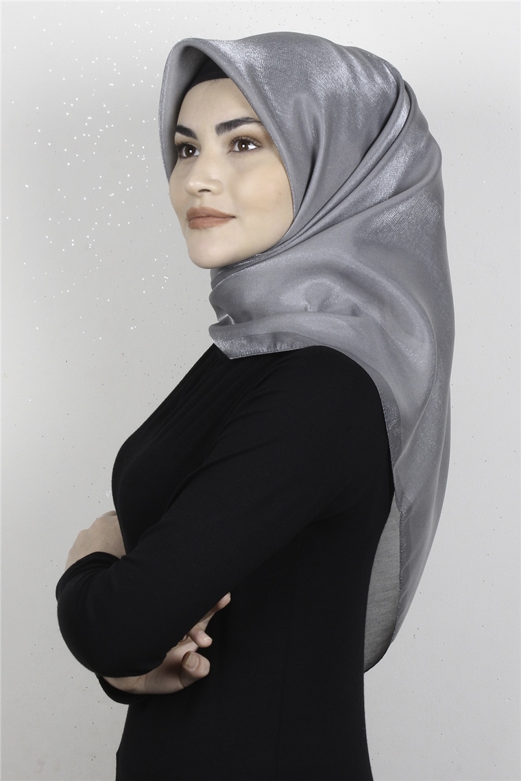 Elizya Simli Eşarp 3008-10 Gümüş