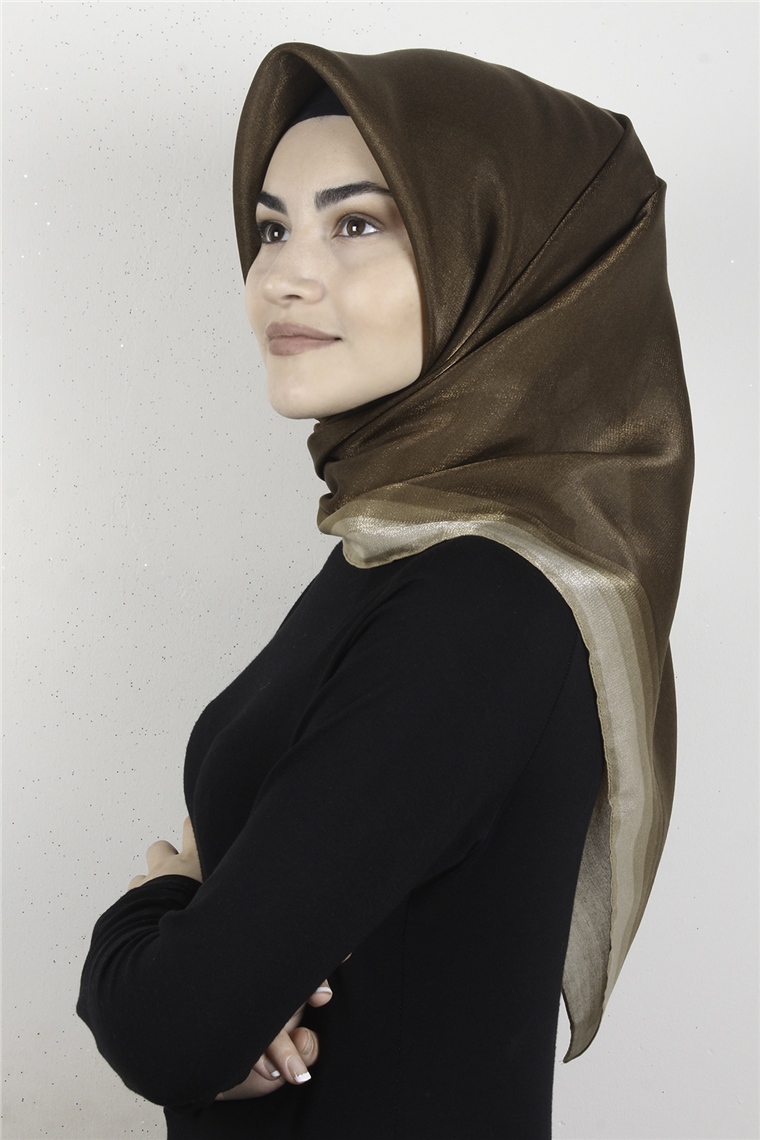 Elizya Simli Eşarp 3009-29 Karamel