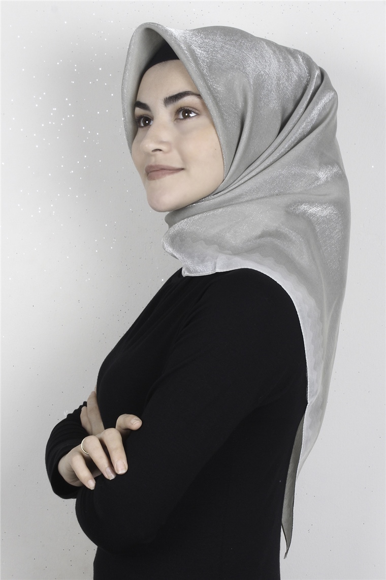 Elizya Simli Eşarp 4008-14 Kül