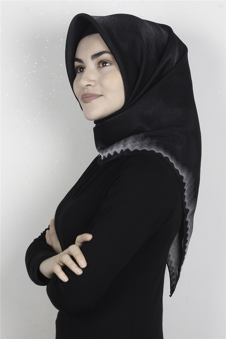 Elizya Simli Eşarp 4008-15 Siyah