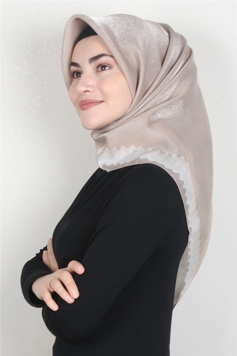 Elizya Simli Eşarp 4008-3 Vizon