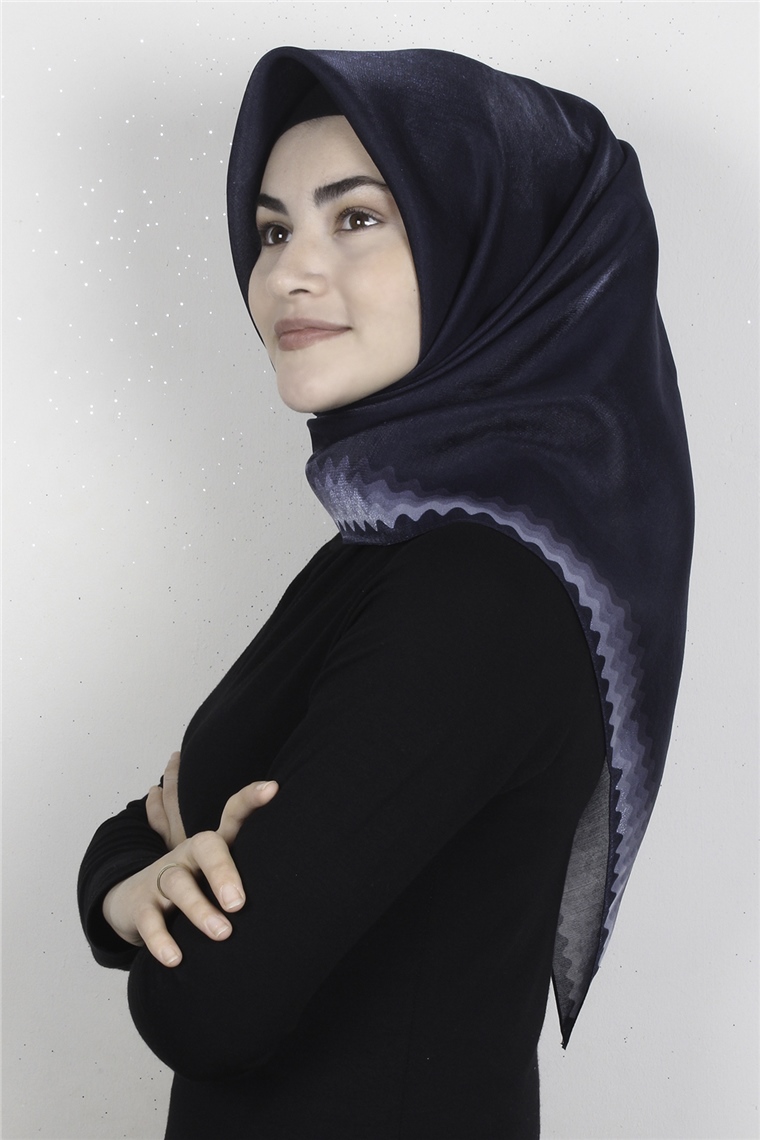 Elizya Simli Eşarp 4008-6 Lacivert