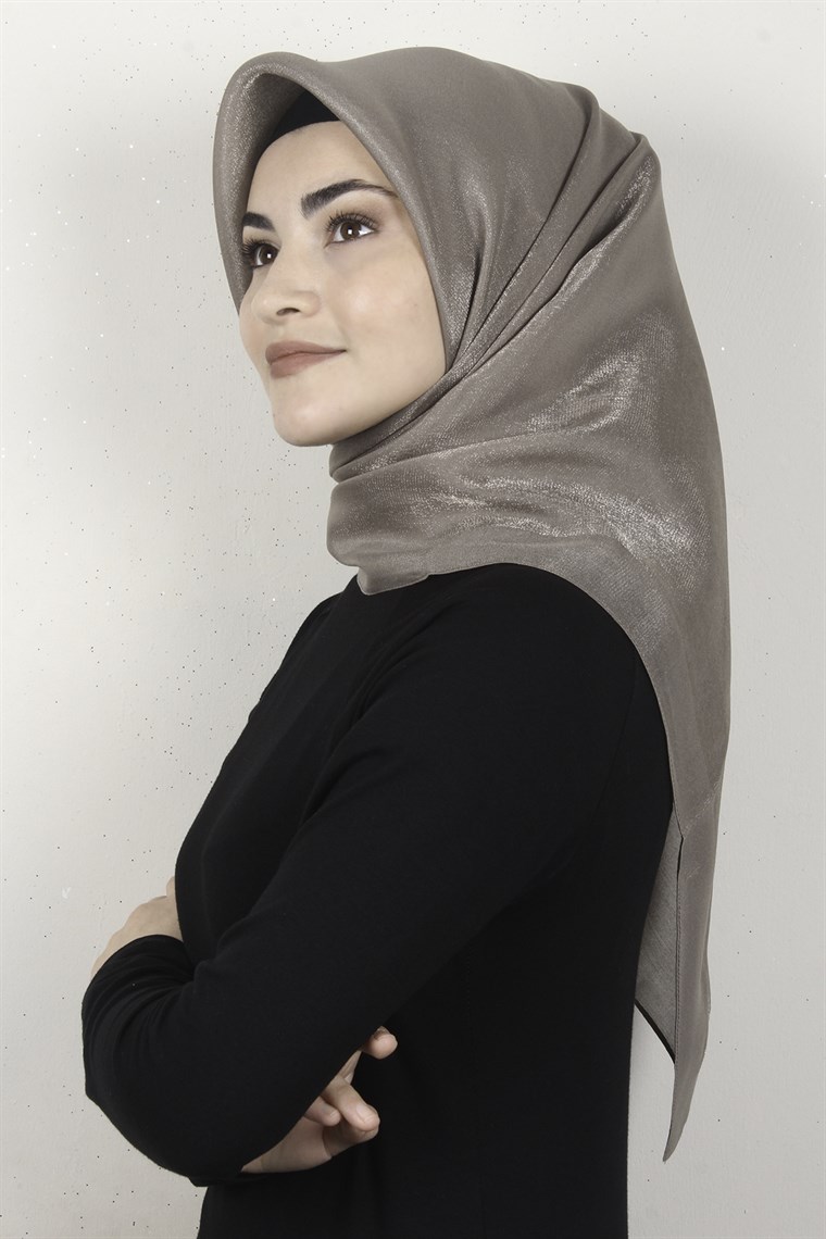Elizya Simli Eşarp 4009-15 Sütlü Kahve