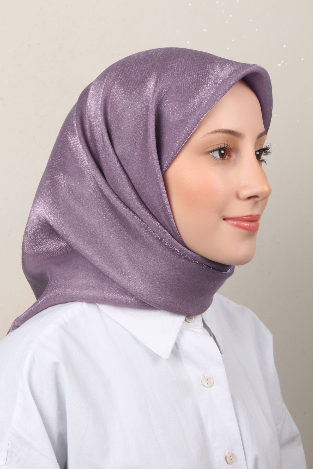 Elizya Simli Eşarp 4009-30 Puslu Leylak