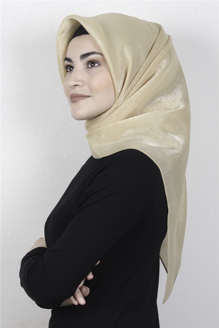 Elizya Simli Eşarp 4009-4 Gold