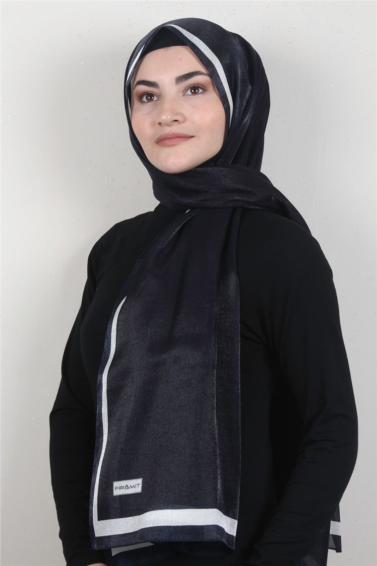 Elizya Simli Şal 4000-45 Koyu Lacivert