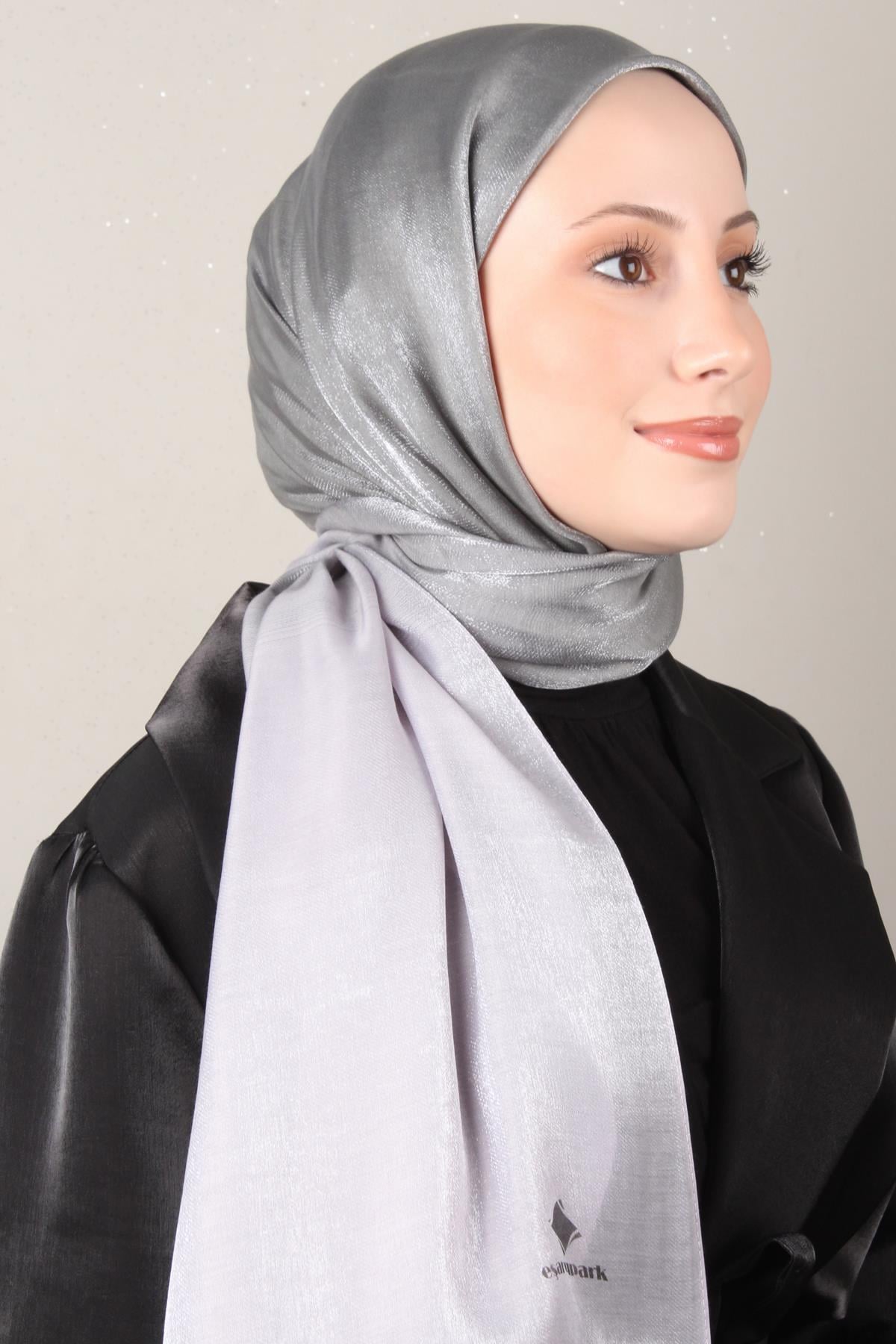 Eşarppark Degrade Abiye Şal 5803-10 Gri 