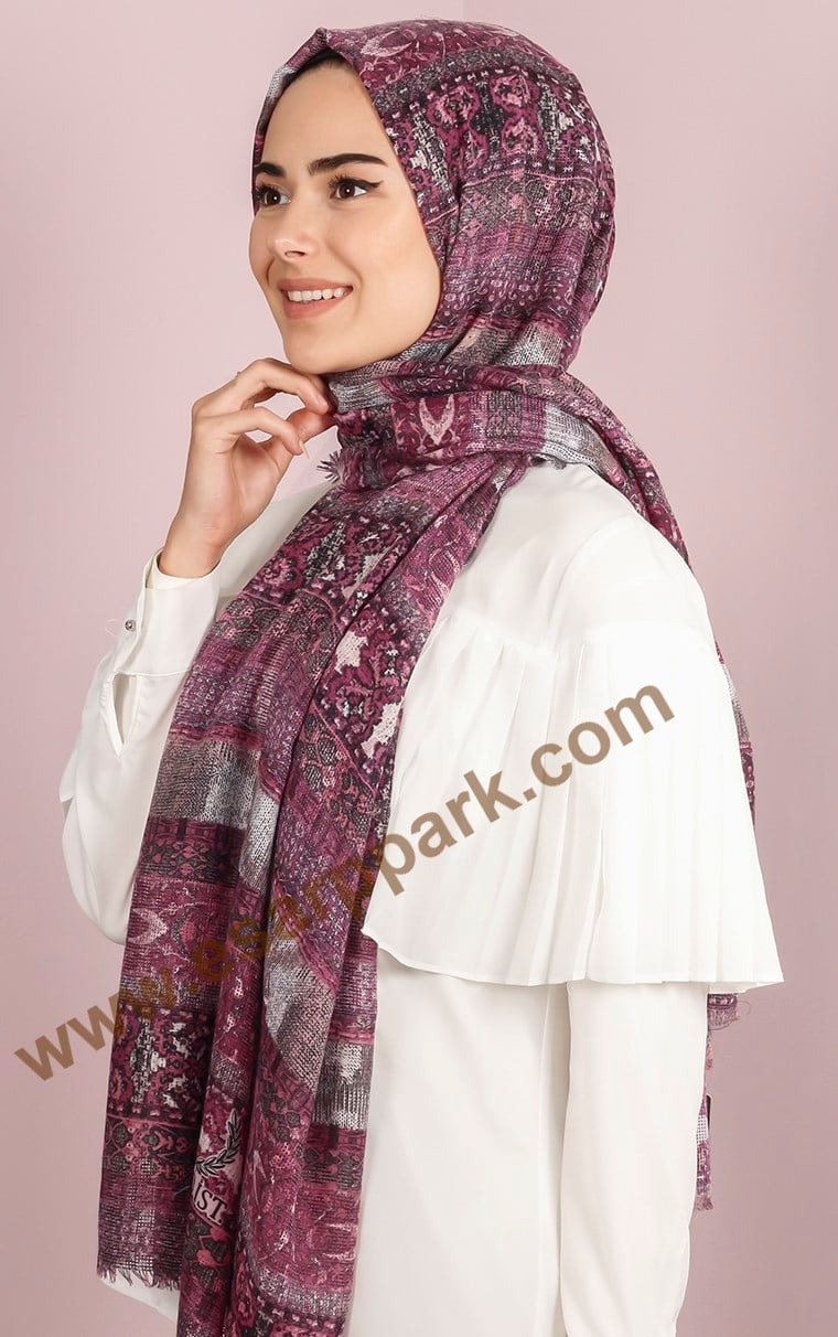 Etnik Desen Fileli Şal 1225-16