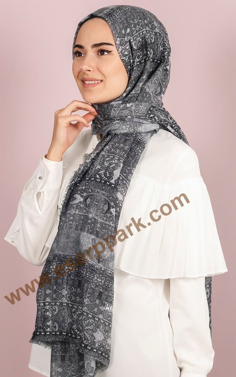Etnik Desen Fileli Şal 1225-20