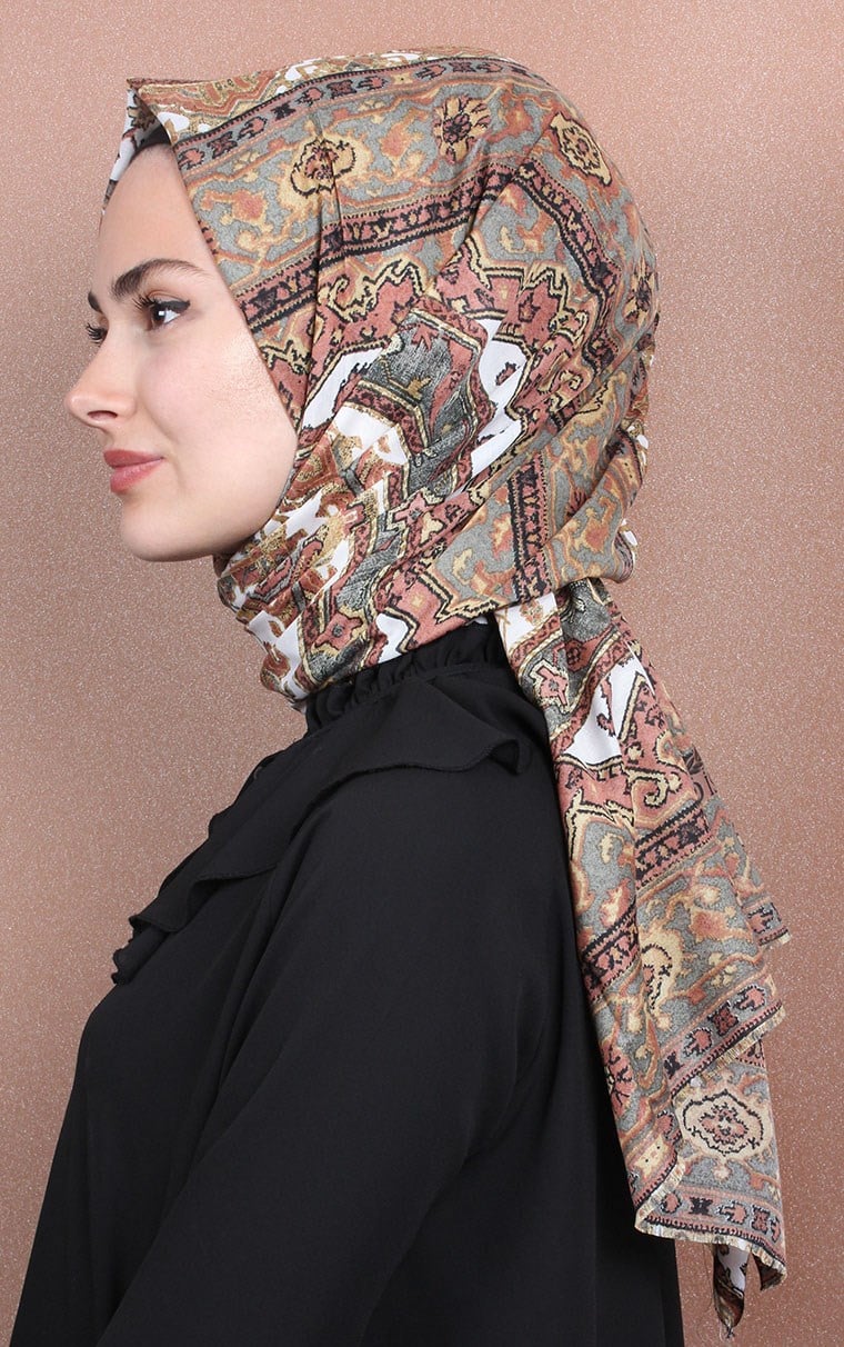 Etnik Desen Fileli Şal 1225-56