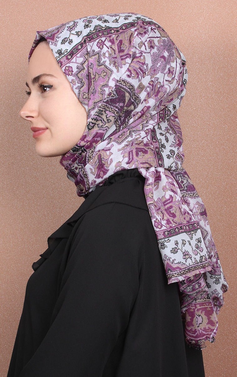 Etnik Desen Fileli Şal 1225-63