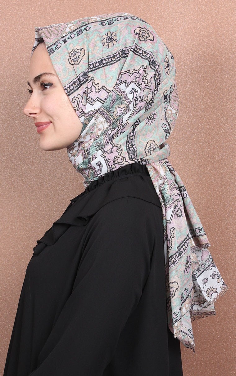 Etnik Desen Fileli Şal 1225-65