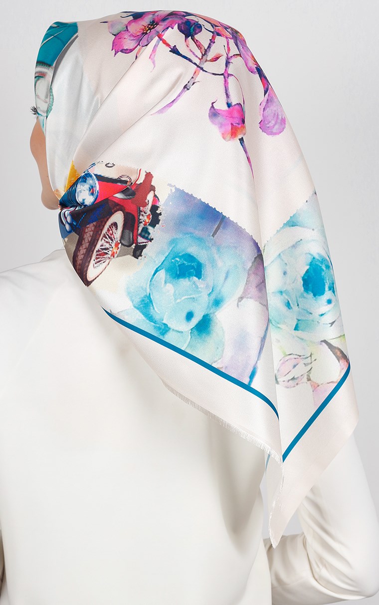 Piramit Tafta Dijital Eşarp 1922-5