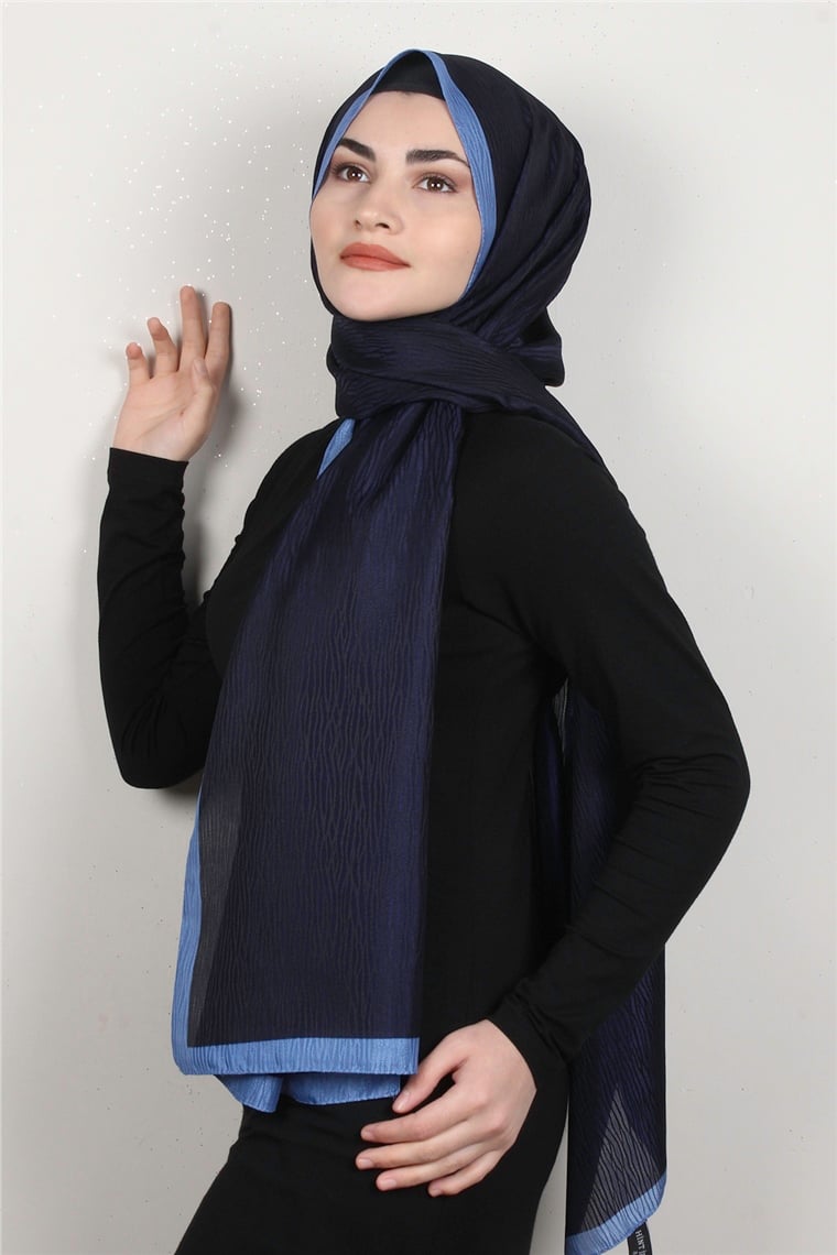 Fashion İpeksi Şal 2880-1 Lacivert