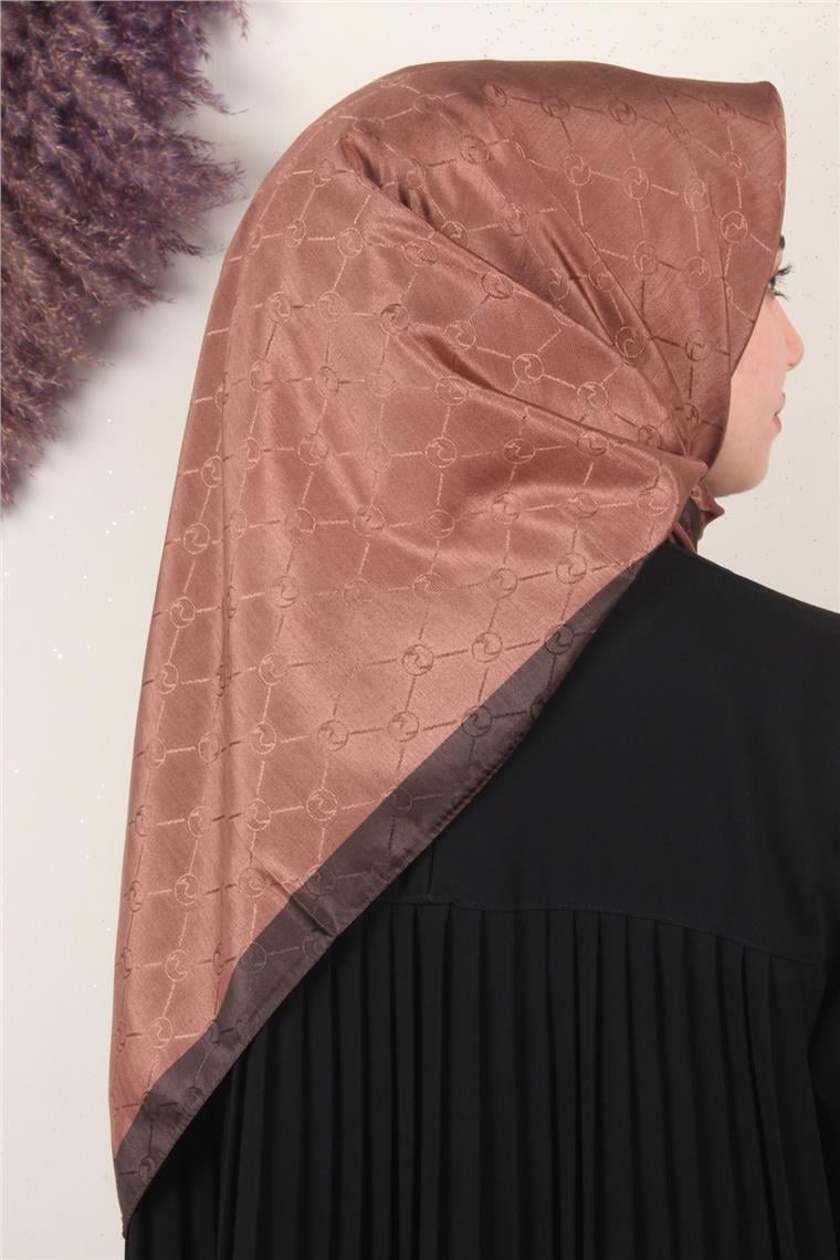 Fashion Monogram Eşarp 8089-14 Kızıl