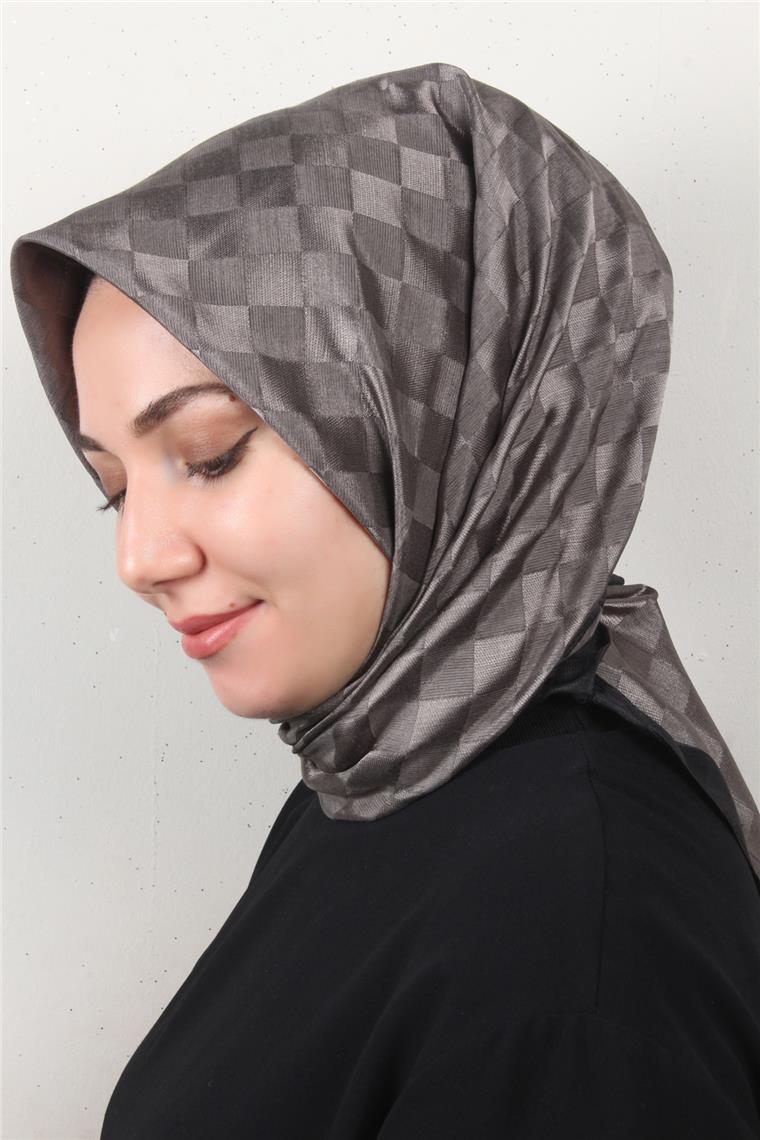 Fashion Monogram Eşarp 8090-12 Füme 