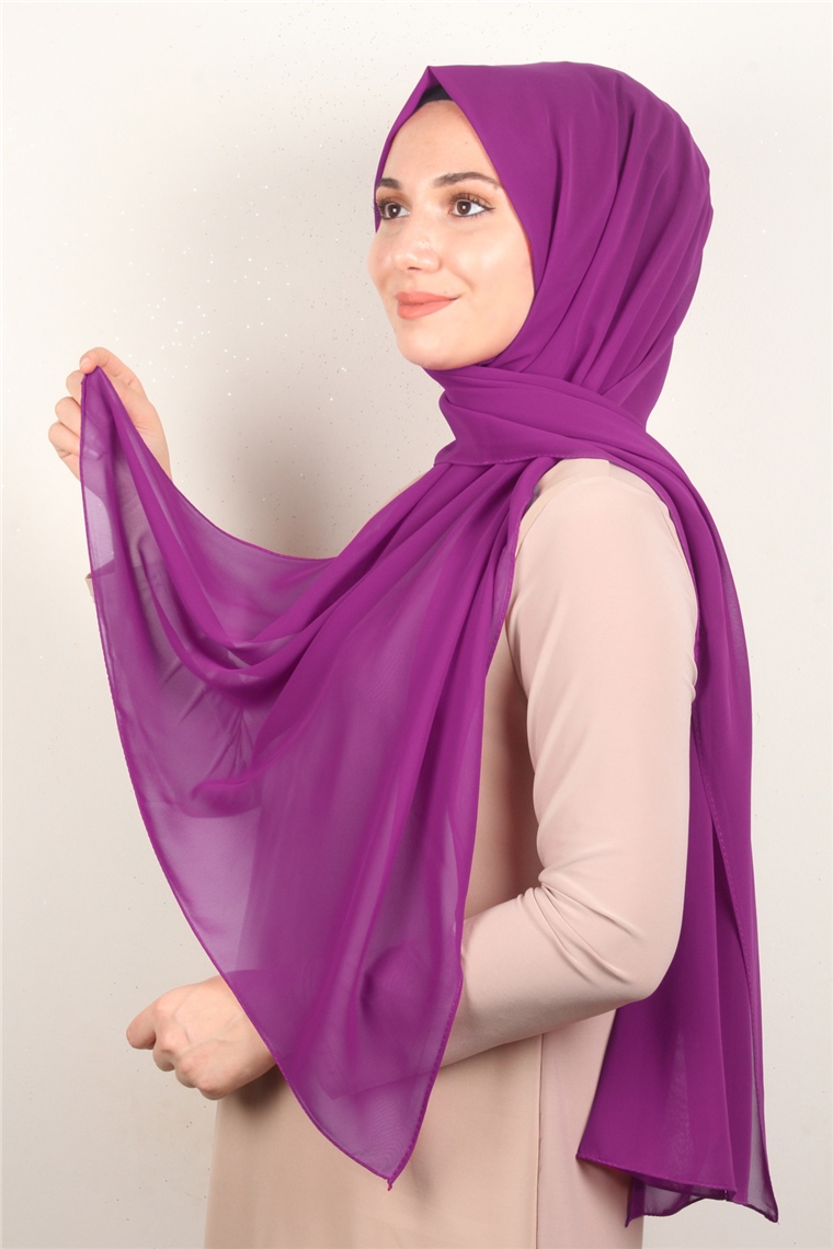 Fiesta Düz Krep Şal 2742-47 Fuşya