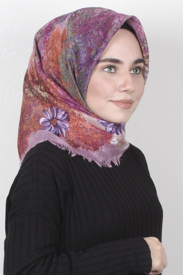 Fileli Coton Eşarp 1670-6