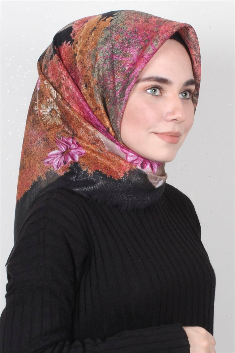 Fileli Coton Eşarp 1670-7