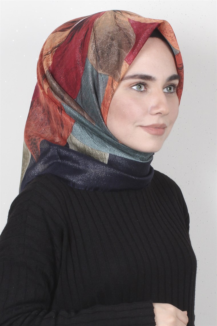 Fileli Coton Eşarp 1671-10