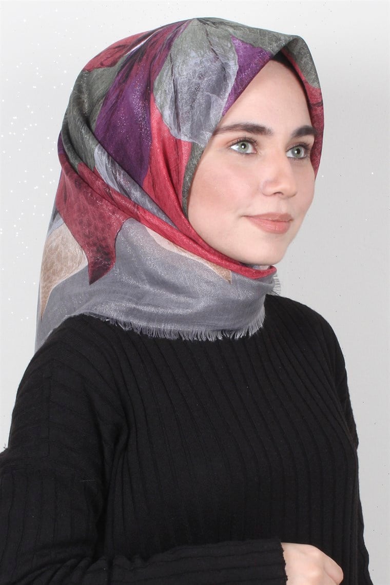 Fileli Coton Eşarp 1671-8