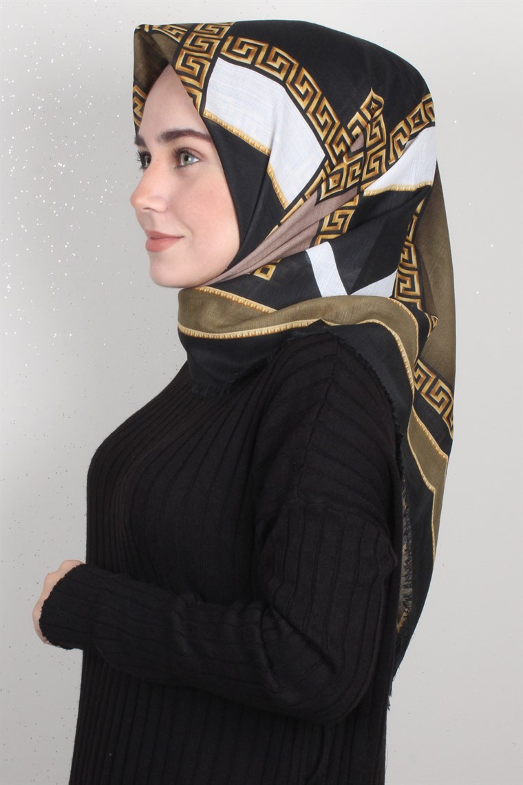 Fileli Coton Eşarp 1697-4