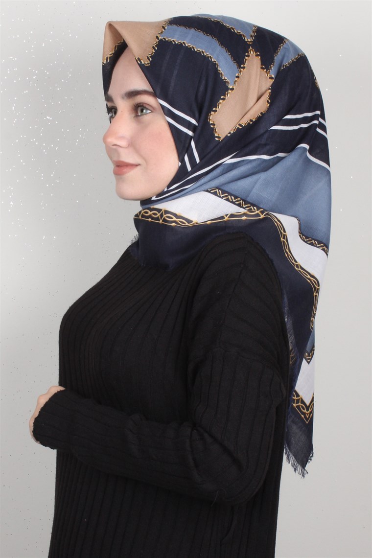 Fileli Coton Eşarp 1698-4