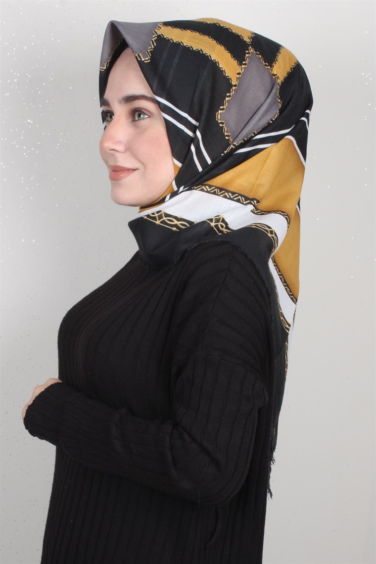 Fileli Coton Eşarp 1698-5