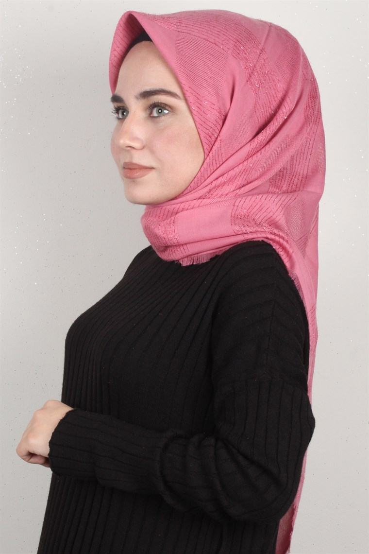 Fileli Coton Eşarp 1705-7