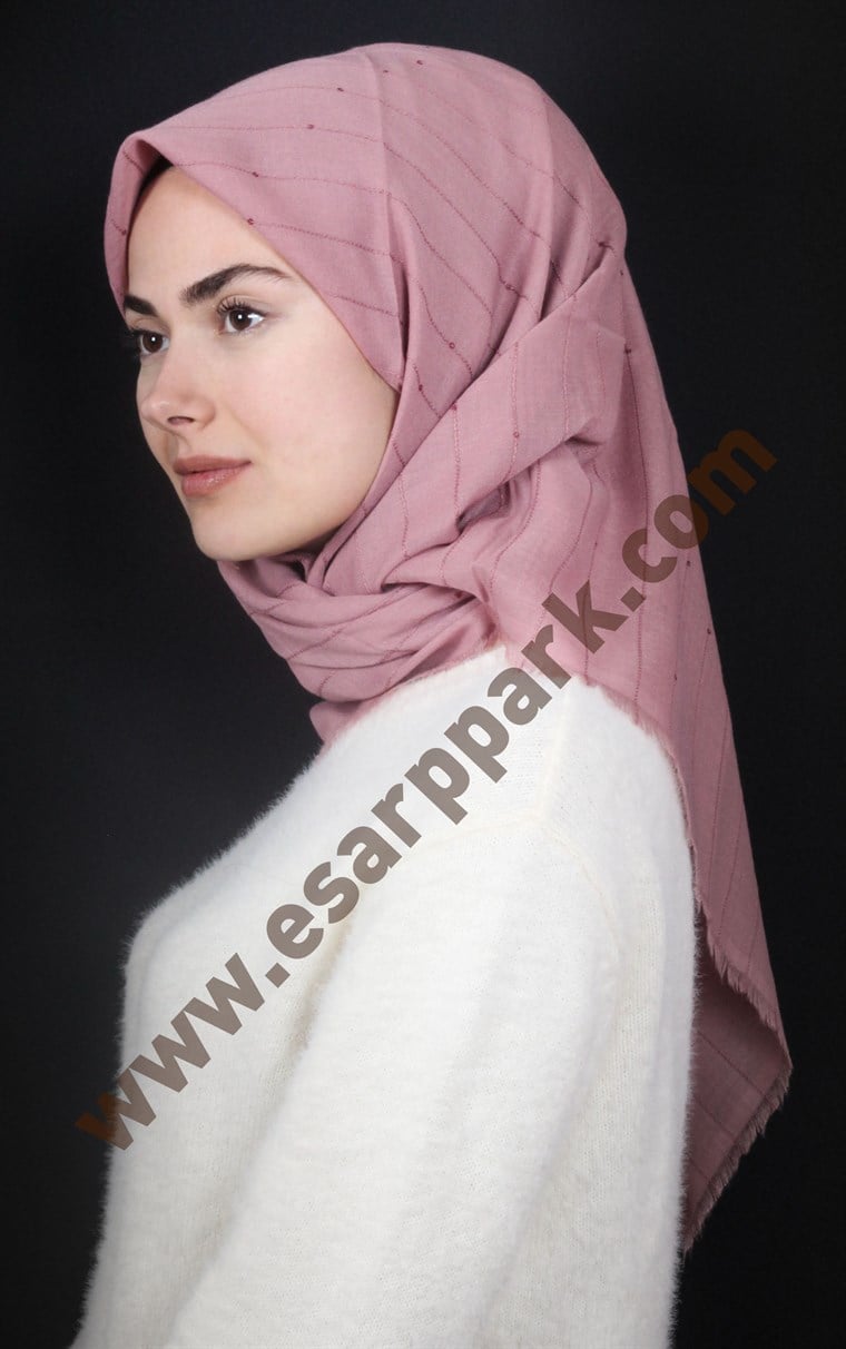 Fileli Coton Eşarp 1710-21