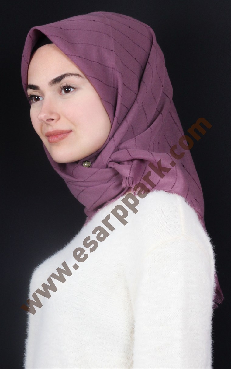 Fileli Coton Eşarp 1710-4