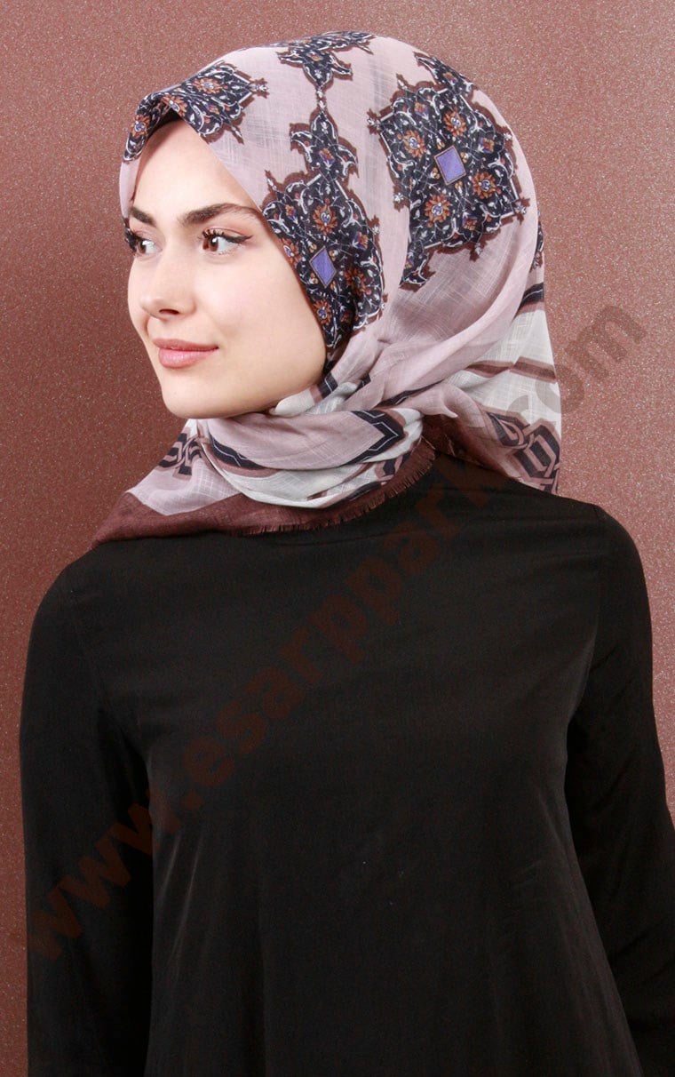 Fileli Coton Eşarp 1734-7