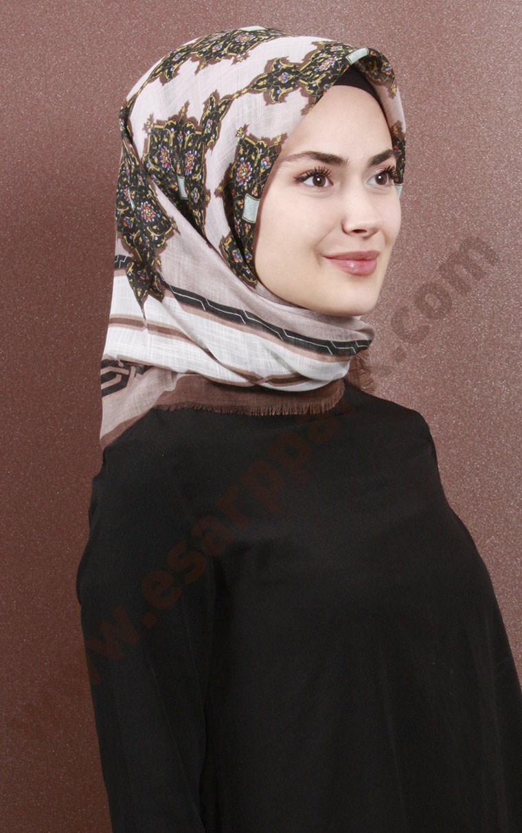 Fileli Coton Eşarp 1734-8