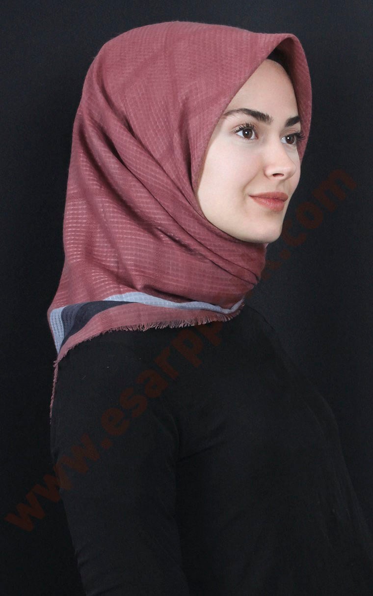 Fileli Coton Eşarp 1735-11