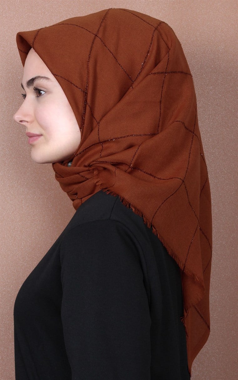 Fileli Coton Eşarp 1736-10