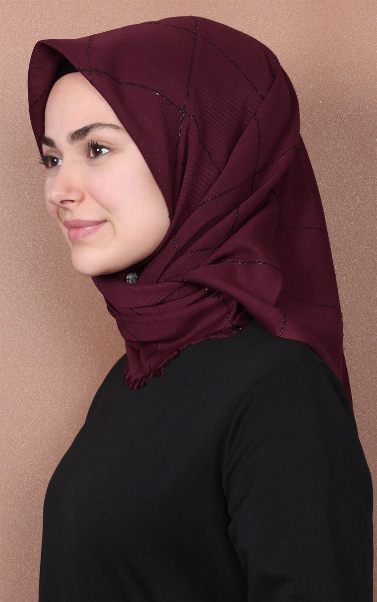 Fileli Coton Eşarp 1736-11