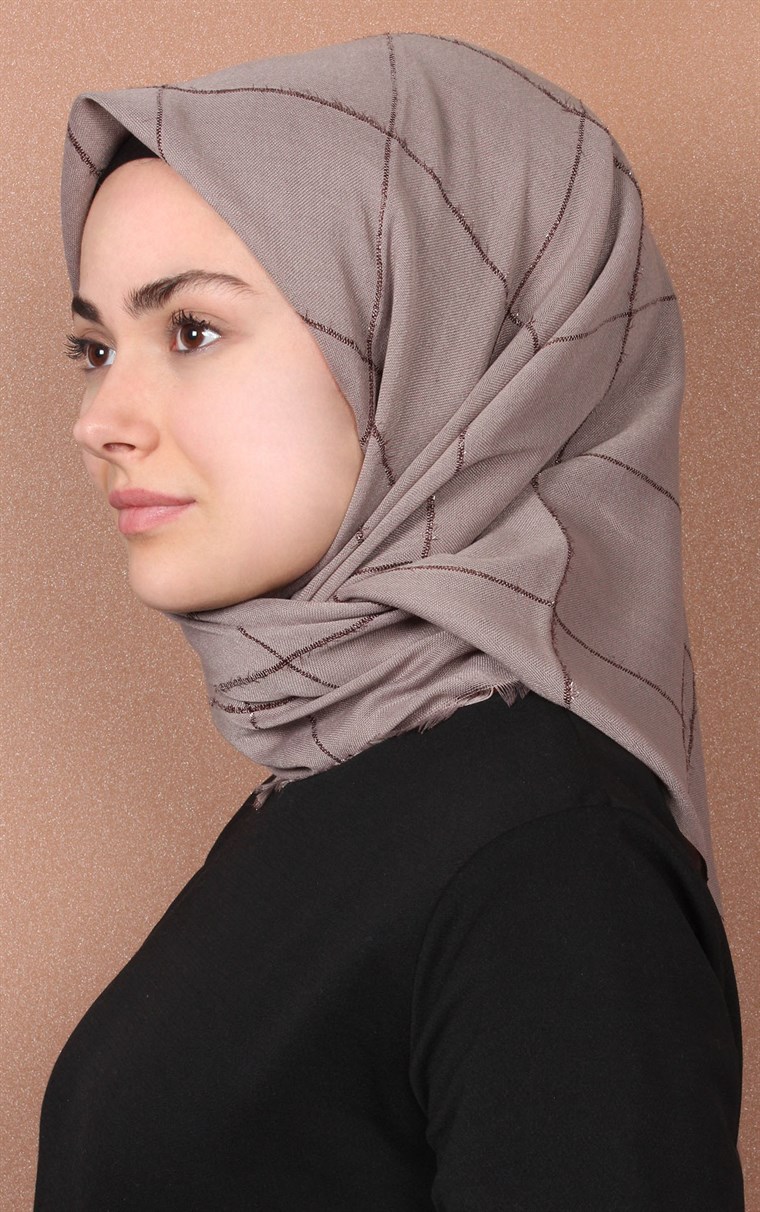 Fileli Coton Eşarp 1736-17