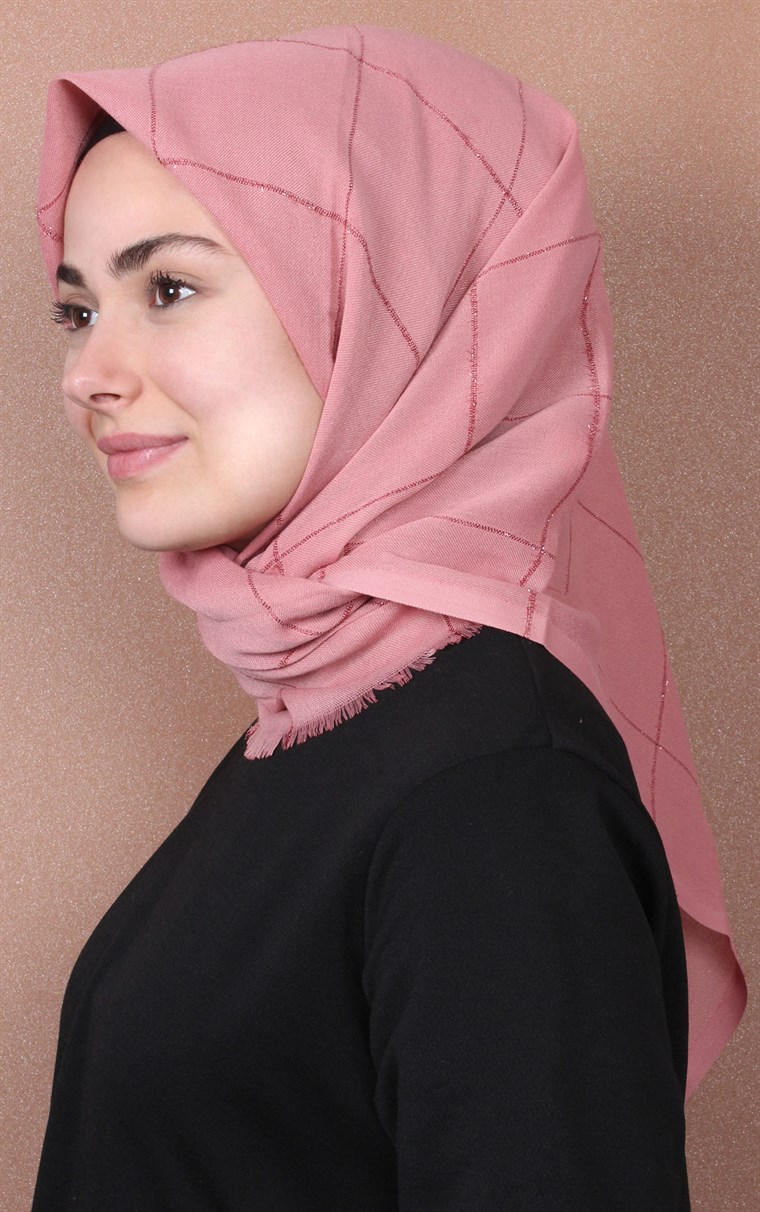 Fileli Coton Eşarp 1736-8