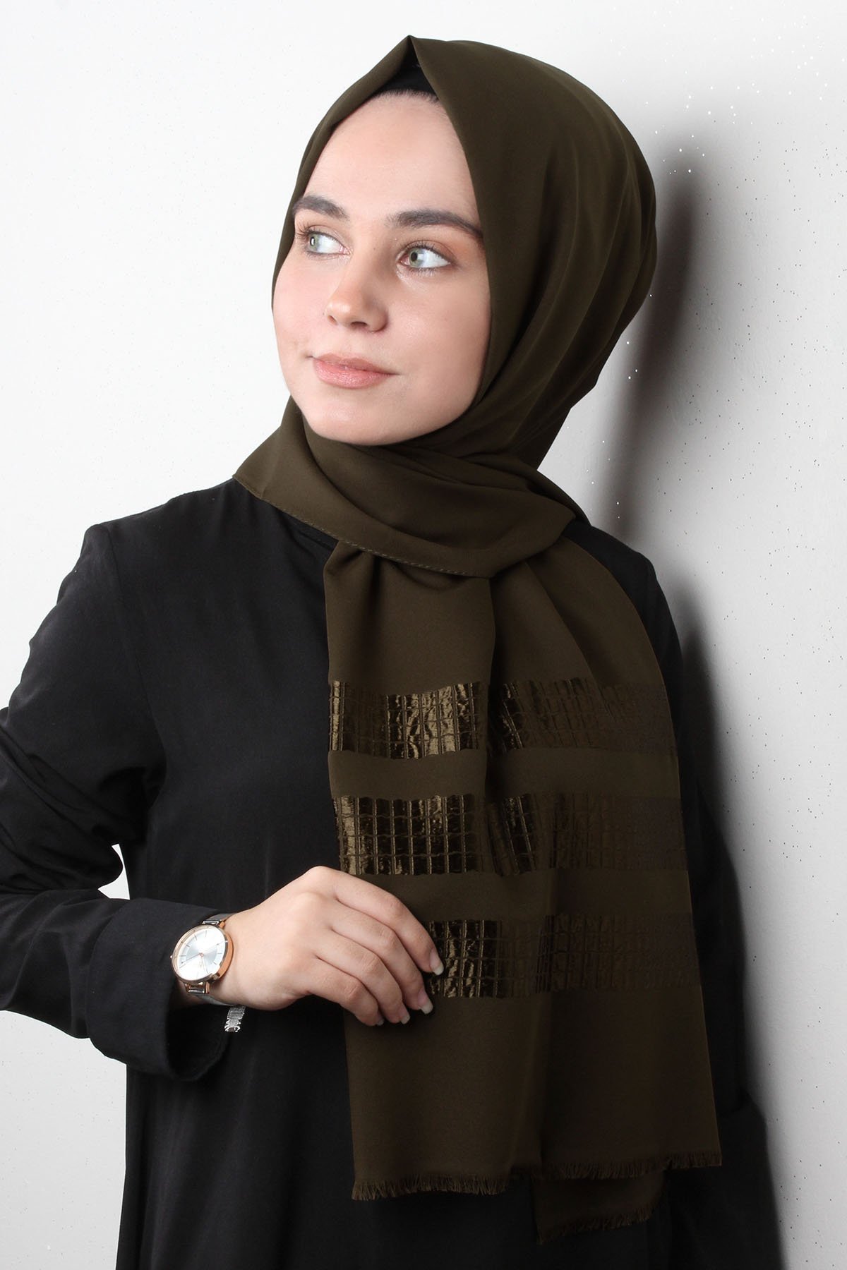 Florya Şal 2809-1 Koyu Haki